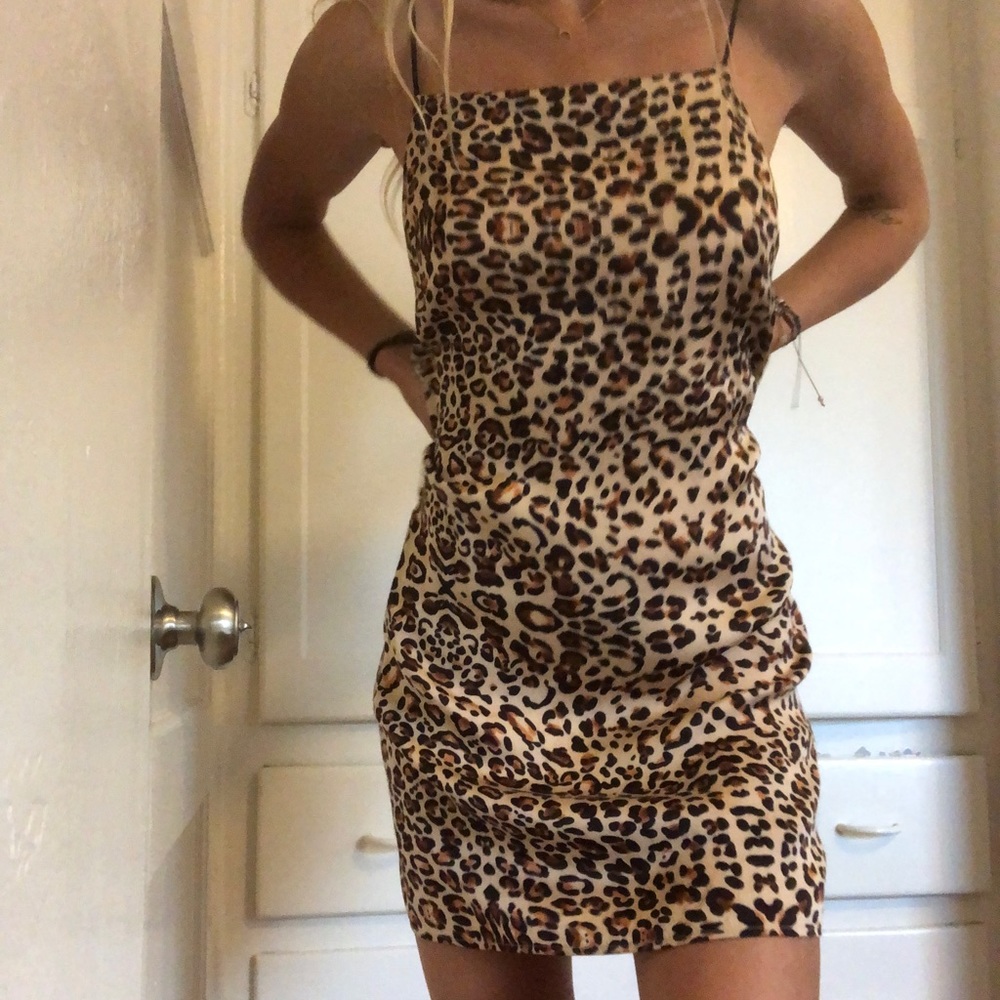TOPSHOP cheetah print dress.